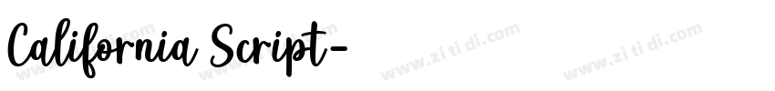California Script字体转换 California Script字体转换
